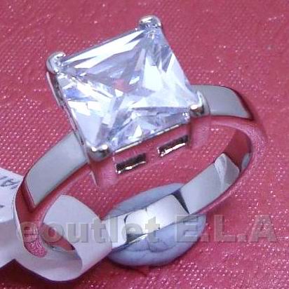 2.5CT PRINCESS CZ SOLITAIRE RING-size 5/6/7/8/9